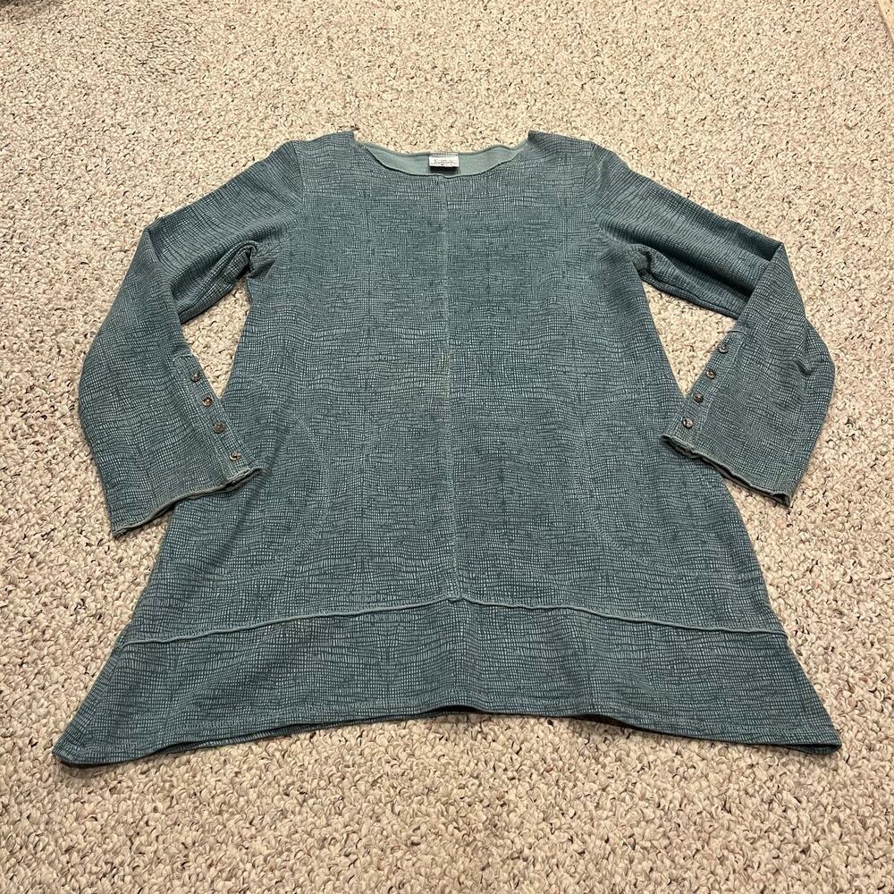 Color Me Cotton Artsy Legenlook Tunic Top M Coastal Casual Pockets Art to Wear